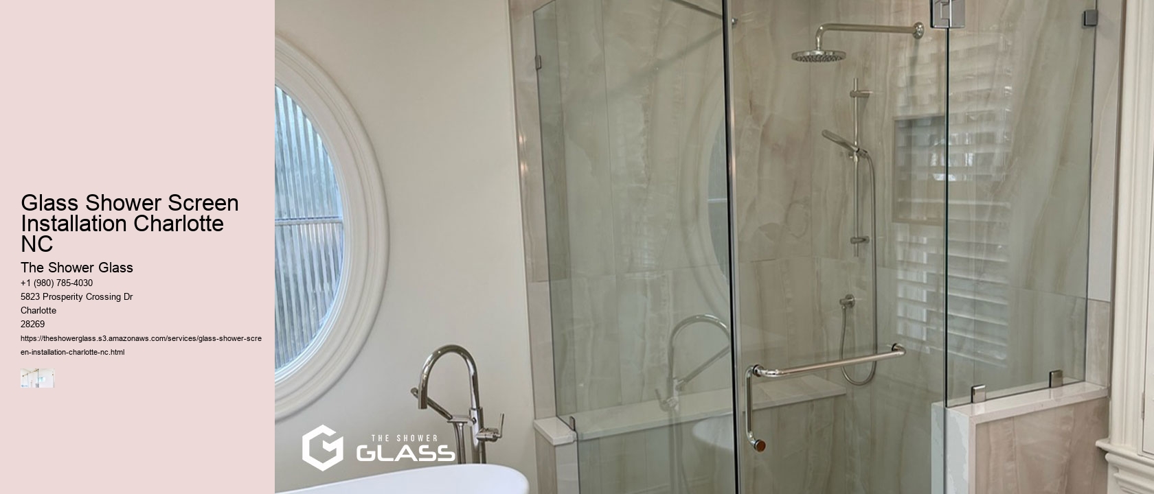 Glass Shower Screen Installation Charlotte NC